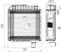 150-1301010-3А Радиатор водяной Енисей, СК-6 5ти рядный (Композит Групп) РФ - Интернет-магазин тракторных запчастей Дизель-Техника, Екатеринбург