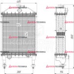 1321-1301015 Радиатор МТЗ-1221 5-ти рядный медно-латунный 5-ти (ОренбургскийРЗ) РФ - Интернет-магазин тракторных запчастей Дизель-Техника, Екатеринбург