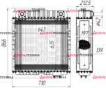 156-1301010 Радиатор водяной Т-150 6-ти рядный медно-латунный (Композит Групп) РФ - Интернет-магазин тракторных запчастей Дизель-Техника, Екатеринбург