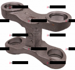 Т40А-2304001 Вилка двойная поворотного шарнира Т-40 (аналог) - Интернет-магазин тракторных запчастей Дизель-Техника, Екатеринбург