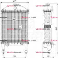 1321-1301015 Радиатор МТЗ-1221 5-ти рядный медно-латунный 5-ти (ОренбургскийРЗ) РФ - Интернет-магазин тракторных запчастей Дизель-Техника, Екатеринбург