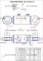 ЦГ-125.80х1100.11-01 Гидроцилиндр ковша,стрелы,рук - Интернет-магазин тракторных запчастей Дизель-Техника, Екатеринбург