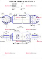ЦГ-125.90х1400.11 Гидроцилиндр рукояти ЕК-18 - Интернет-магазин тракторных запчастей Дизель-Техника, Екатеринбург