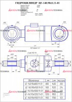 ЦГ-140.90х1000.11-01 Гидроцилиндр стрелы ЭО-3323 - Интернет-магазин тракторных запчастей Дизель-Техника, Екатеринбург